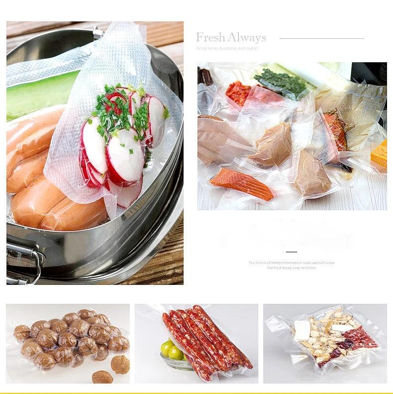 Food Vacuum Sealer Rolls Vacuum Bags packing BPA FREE Household Kitchen Food Vacuum Bags Sealer Storage Bags 5Rolls/Lot - petguardiansupplies