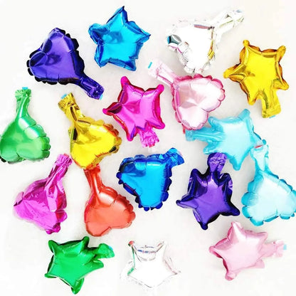 50pcs 5inch Foil Star Balloons Heart balloon Wedding Decoration Silver Gold Heart Balloons Birthday Baby Shower Wedding Supplies - petguardiansupplies