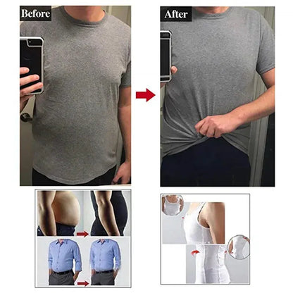 Slimming Vest Men's Slimming Underwear Body Shaper Waist Cincher Corset Men Shaper Vest Body Slimming Tummy Belly Body Shapewear - petguardiansupplies