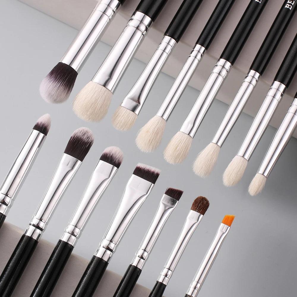 BEILI Black 10-19Pcs Makeup Brushes Natural Synthetic Hair Eyeshadow Blending Eyeliner Makeup Brush Set косметика - petguardiansupplies