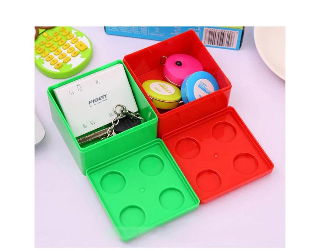 Building Blocks Desktop Storage Box Organizer Space Saving Makeup Cosmetic Box Handy Office Storage Box for Jewelry Sundries Pen - petguardiansupplies