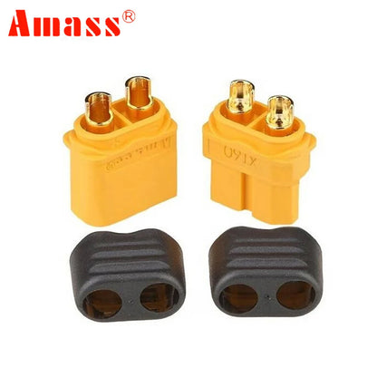 10 x Amass XT60+ XT60H Plug Connector With Sheath Housing 5 Male 5 Female (5 Pair ) For Rc Lipo Battery Rc Drone Car Boat - petguardiansupplies