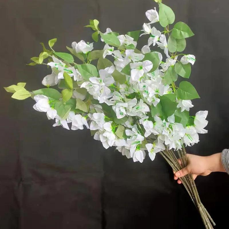 10pcs Silk Bougainvillea Glabra Artificial Climbing bougainvillea spectabilis 30.71" six colors for Wedding Centerpieces - petguardiansupplies