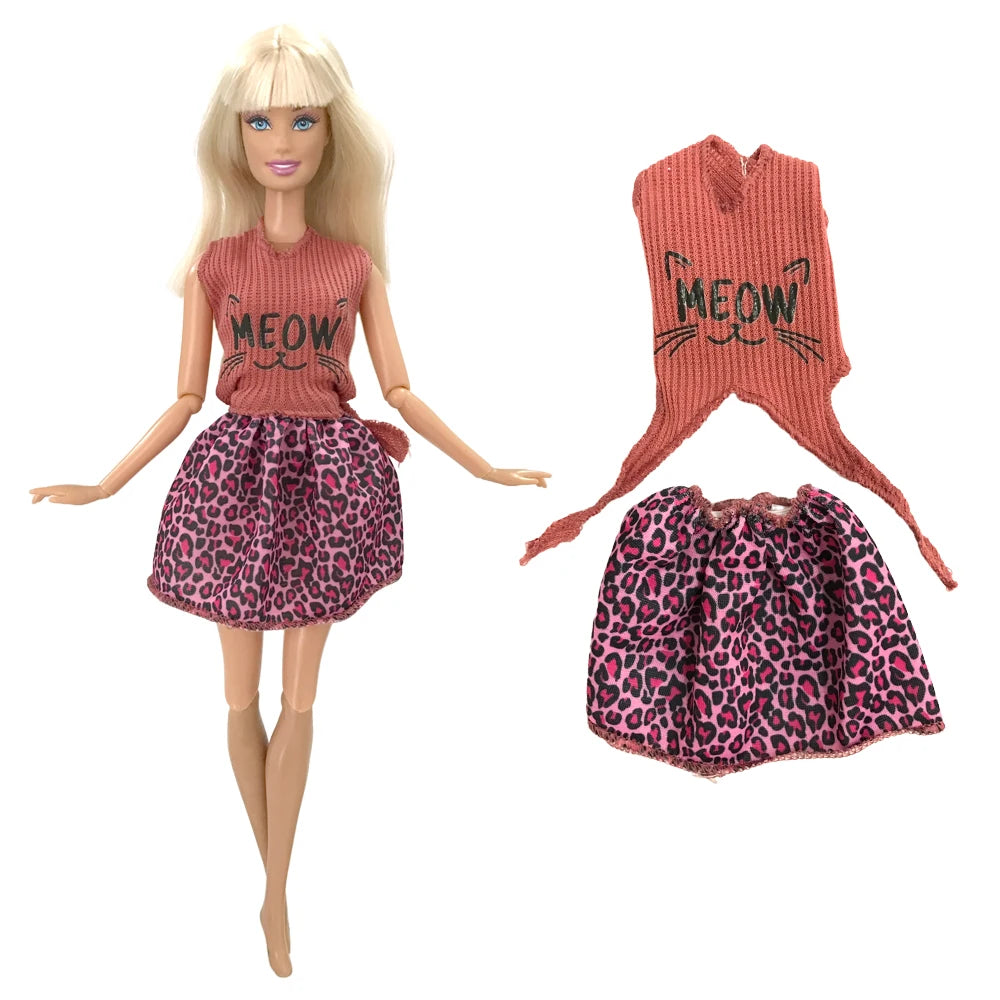 NK 1 Pcs Fashion Doll Dress For 11.5 Inch Doll Clothes 1/6 Dolls Accessories Outfit Casual Shirt Party DIY Dollhouse Toys JJ - petguardiansupplies