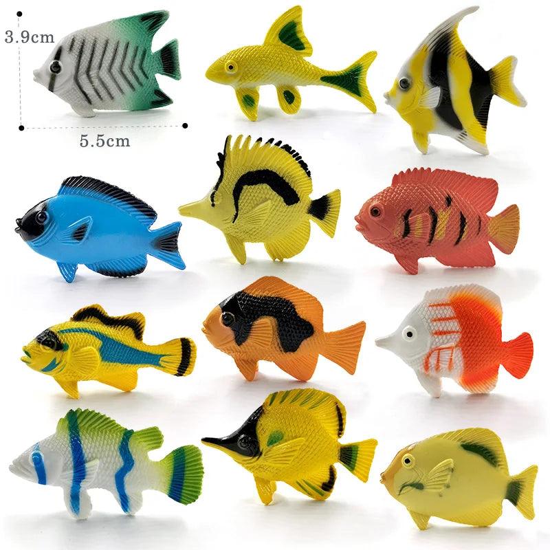 12Pcs Insect Spider Butterfly Fish Dinosaur Dog Cat Horse Figurine Farm Animal Model Action Figure Hot Toy Set For Children Gift - petguardiansupplies