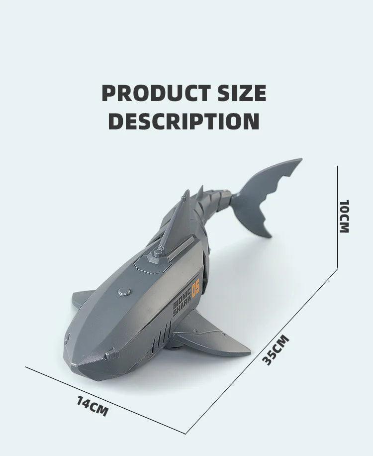 Smart Rc Shark whale Spray Water Toy Remote Controlled Boat ship Submarine Robots Fish Electric Toys for Kids Boys baby Children - petguardiansupplies