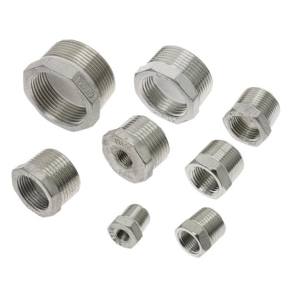 Tonifying Heart Reducer Bushing 1/8" 1/4" 3/8" 1/2" BSP Male/Female Thread SS304 Stainless Steel Pipe Fittings For Water Gas Oil - petguardiansupplies