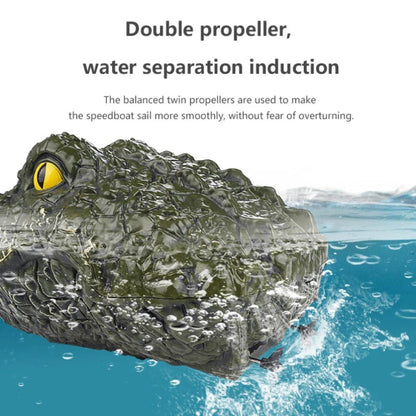 RC Crocodile Head Boat Ship Toy Simulation 2.4G Remote Control Joke Alligator Decoy Electric Toys Summer Water Spoof Toys gift - petguardiansupplies