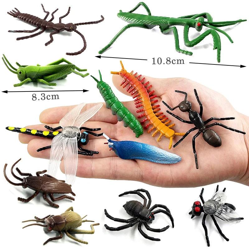 12Pcs Insect Spider Butterfly Fish Dinosaur Dog Cat Horse Figurine Farm Animal Model Action Figure Hot Toy Set For Children Gift - petguardiansupplies