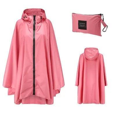 Women Men Poncho Raincoat Waterproof Tent Cover Wear Outdoors Hiking Biker Rain Coat Jacket Zip Cloak Capa De Chuva - petguardiansupplies