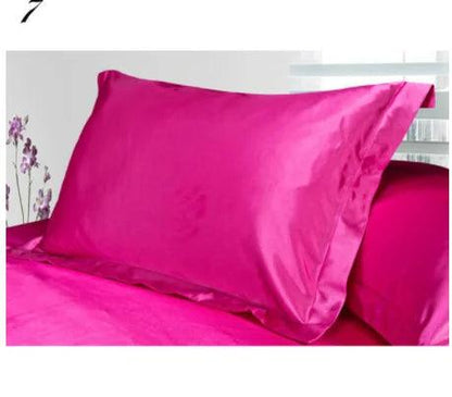 1pc Pure Emulation Silk Satin Pillowcase Single Pillow Cover Multicolor 48*74cm - petguardiansupplies