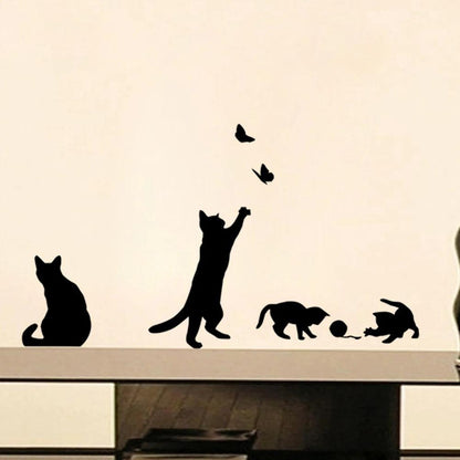 Creative Lazy Black Cat Wall Sticker Home Room Decoration Murals Wall Decals Art Wallpaper Amimals Vinyl Stickers - petguardiansupplies