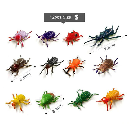 12Pcs Insect Spider Butterfly Fish Dinosaur Dog Cat Horse Figurine Farm Animal Model Action Figure Hot Toy Set For Children Gift - petguardiansupplies