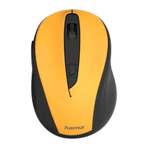 Hama MW-400 V2 Compact Wireless Optical Mouse, 6 Buttons, 800-1600 DPI, Black/Yellow-0