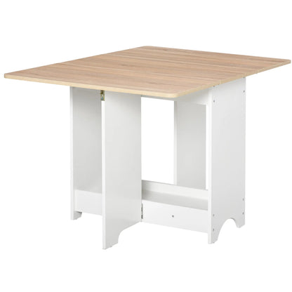 Foldable Dining Table Drop-Leaf Folding Desk Side Console with Storage Shelf for Kitchen,Dining Room-0