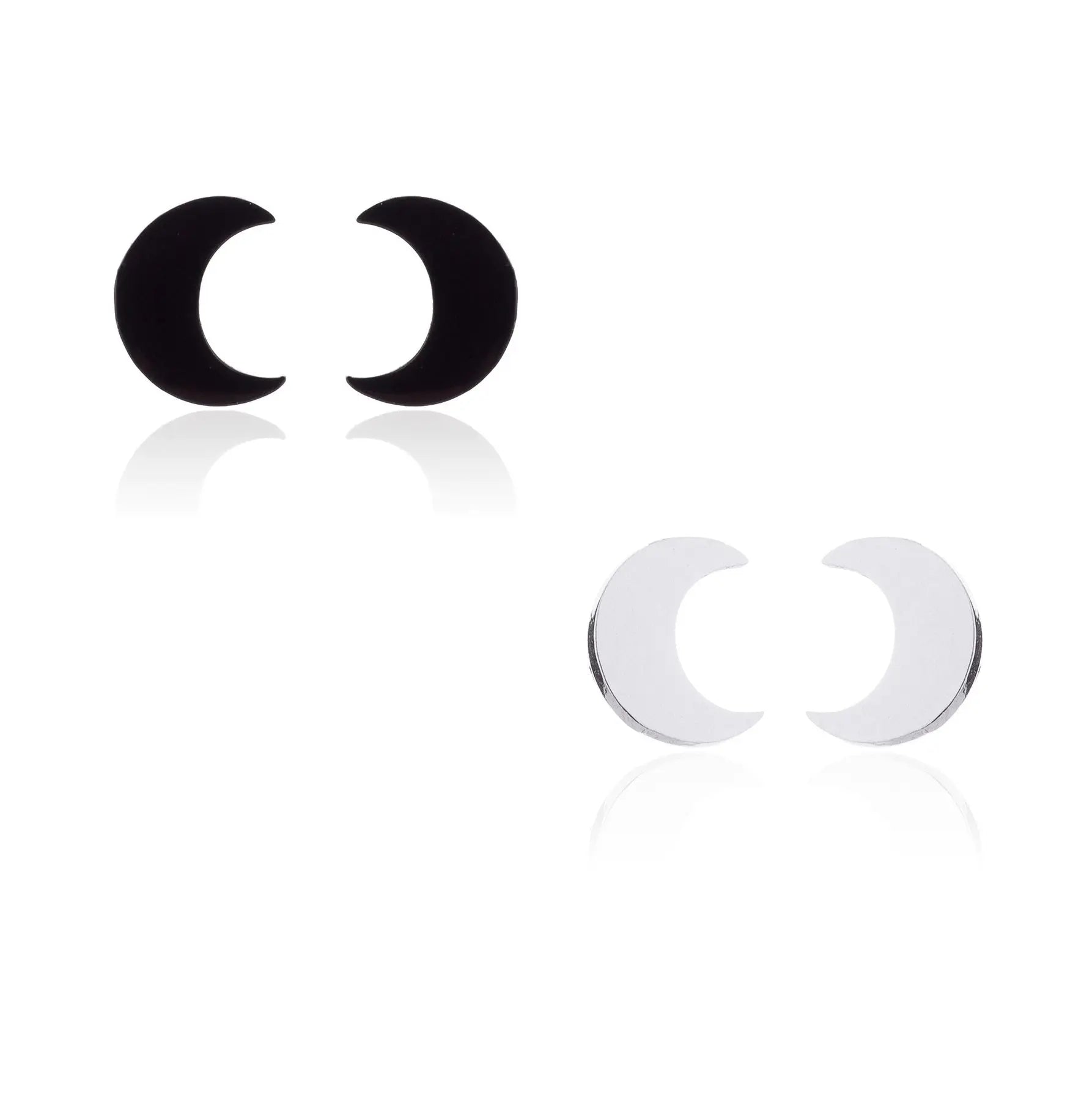 Moon Stud Earrings-0