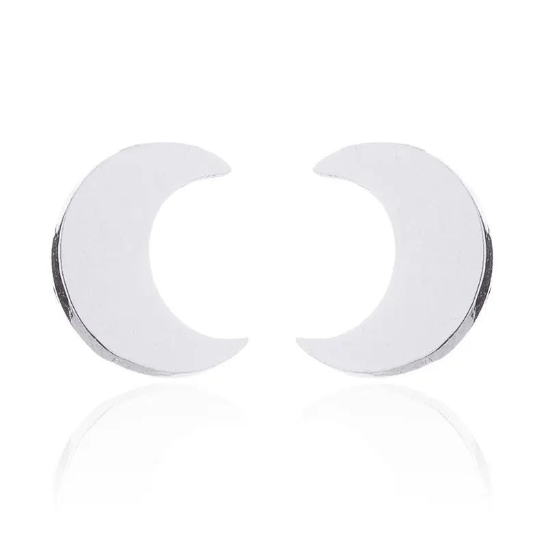 Moon Stud Earrings-4