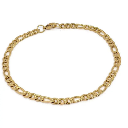 Figaro Chain Link Bracelet-2