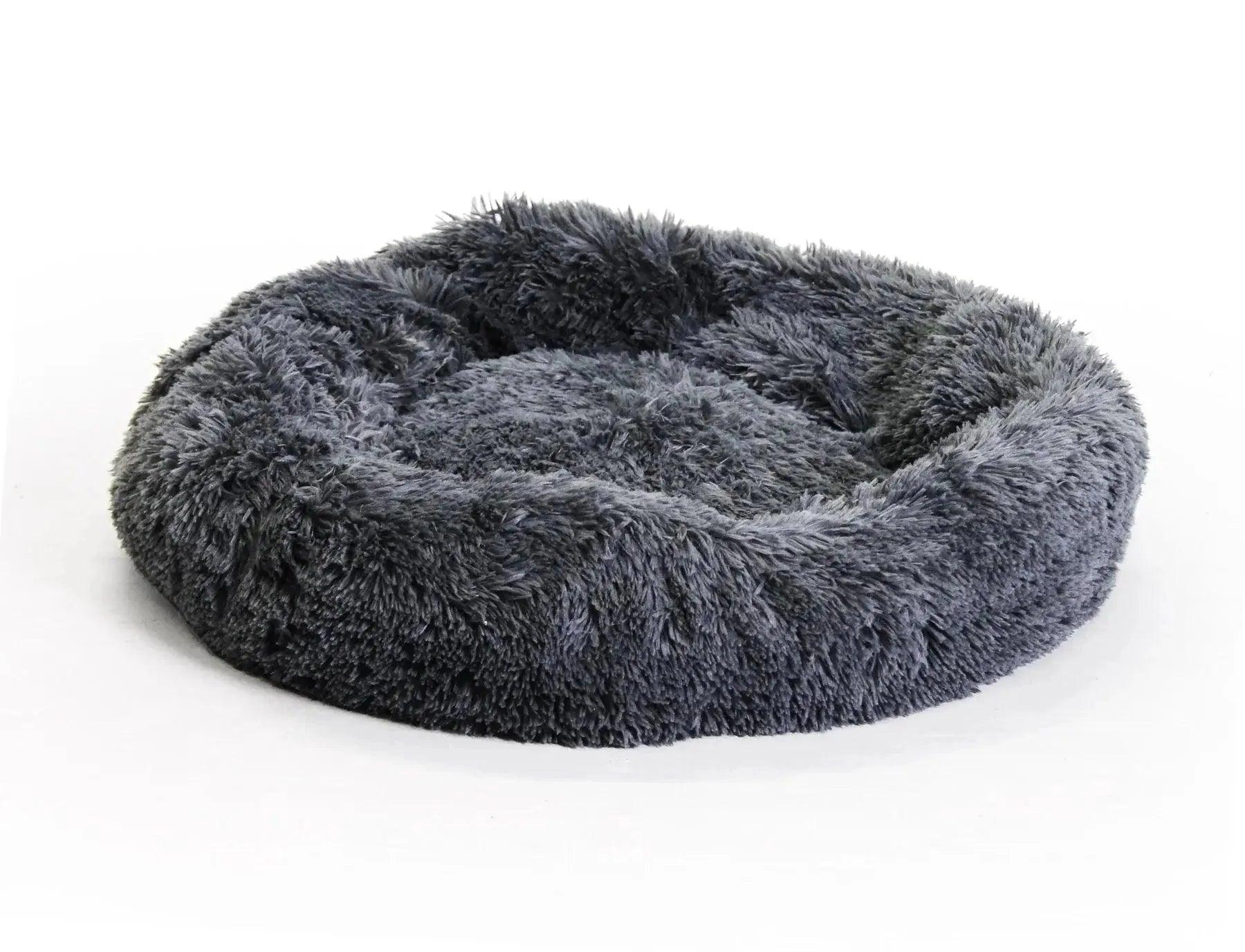 Plush Pet Bed 80cm - Grey - petguardiansupplies