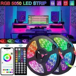 RGB 5050 USB LED Strip Lights with Bluetooth Control - petguardiansupplies