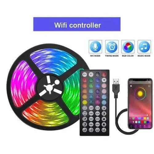 RGB 5050 USB LED Strip Lights with Bluetooth Control - petguardiansupplies