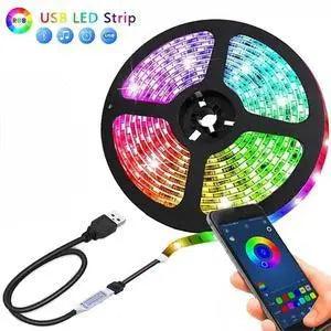 RGB Bluetooth LED Strip Lights with Music Sync - petguardiansupplies