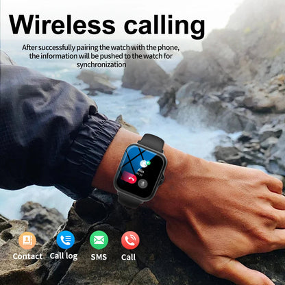 Outdoor sports smartwatch, wireless calling, information reminder, wallpaper change, men's and women's multifunctional sports wa - petguardiansupplies