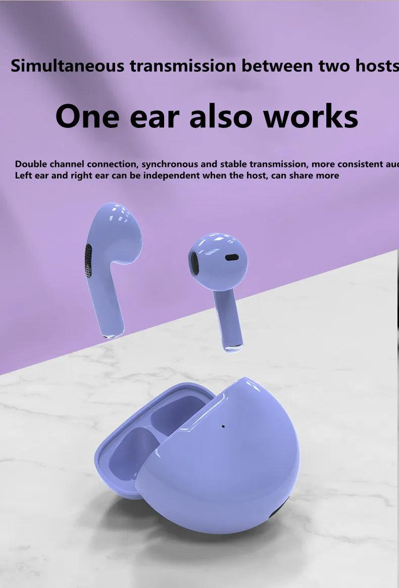 NEW Original Air Pro 6 TWS Wireless Headphones Fone Bluetooth Earphones Mic Pods In Ear Earbuds Earbuds sport Headset For Xiaomi - petguardiansupplies