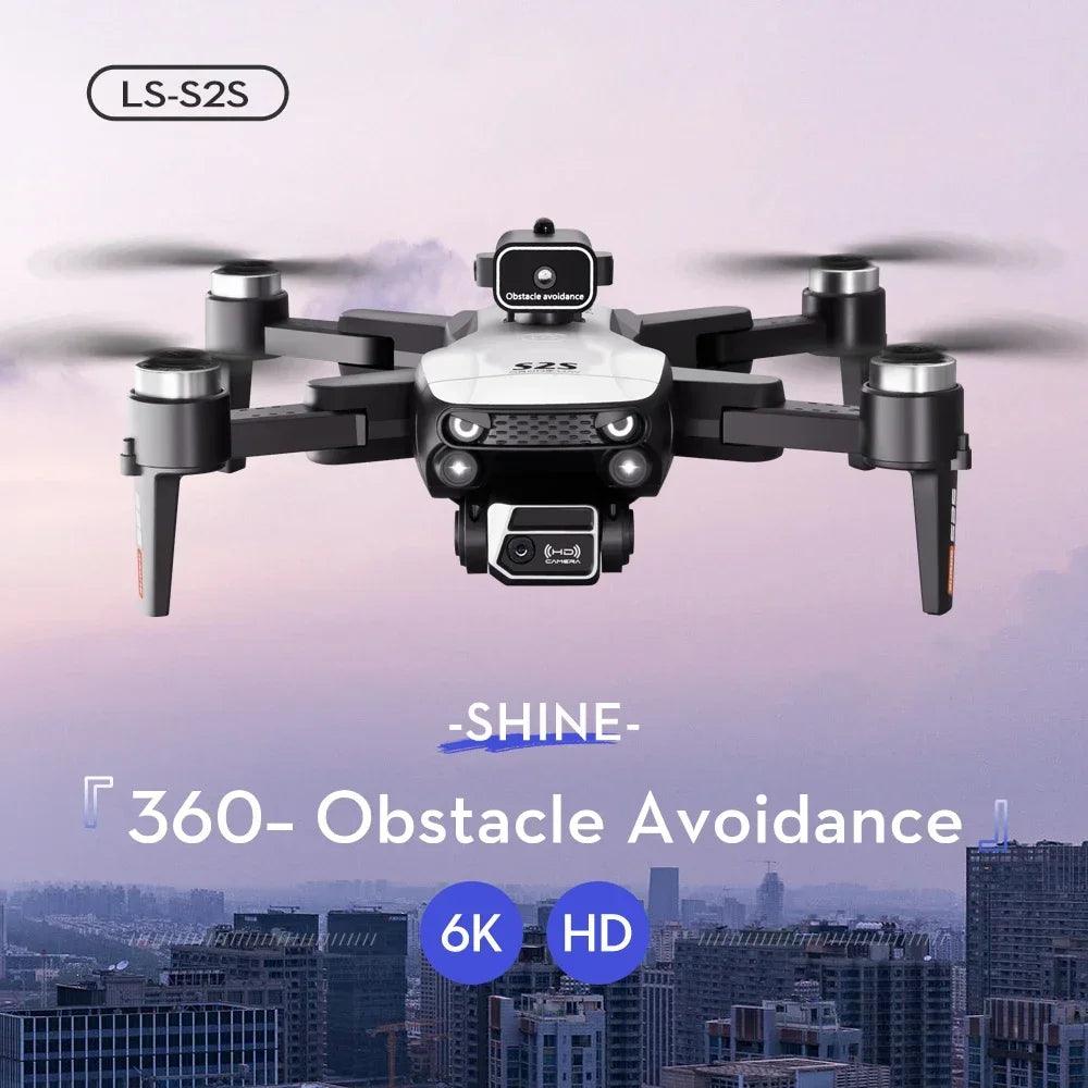 2024 New S2S RC Drone 8K HD Professional Dual Camera Brushless Motor Obstacle Avoidance Smart Aircraft Foldable Quadcopter Toys - petguardiansupplies