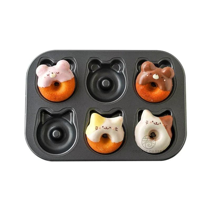 Doughnuts Baking Mold Cake Cartoon Bear Chocolate Cake Pan Molds Pastry Tools Accessories Kitchen Baking Form Tools Accessories - petguardiansupplies