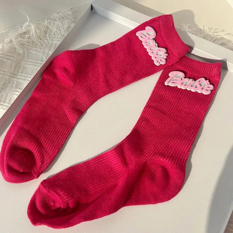 Kawali Anime Barbie Home Floor Socks Pink Fashion Sweet Warm Soft Comfortable Ins Cute Girls Gift Birthday Gift For Girlfriend - petguardiansupplies