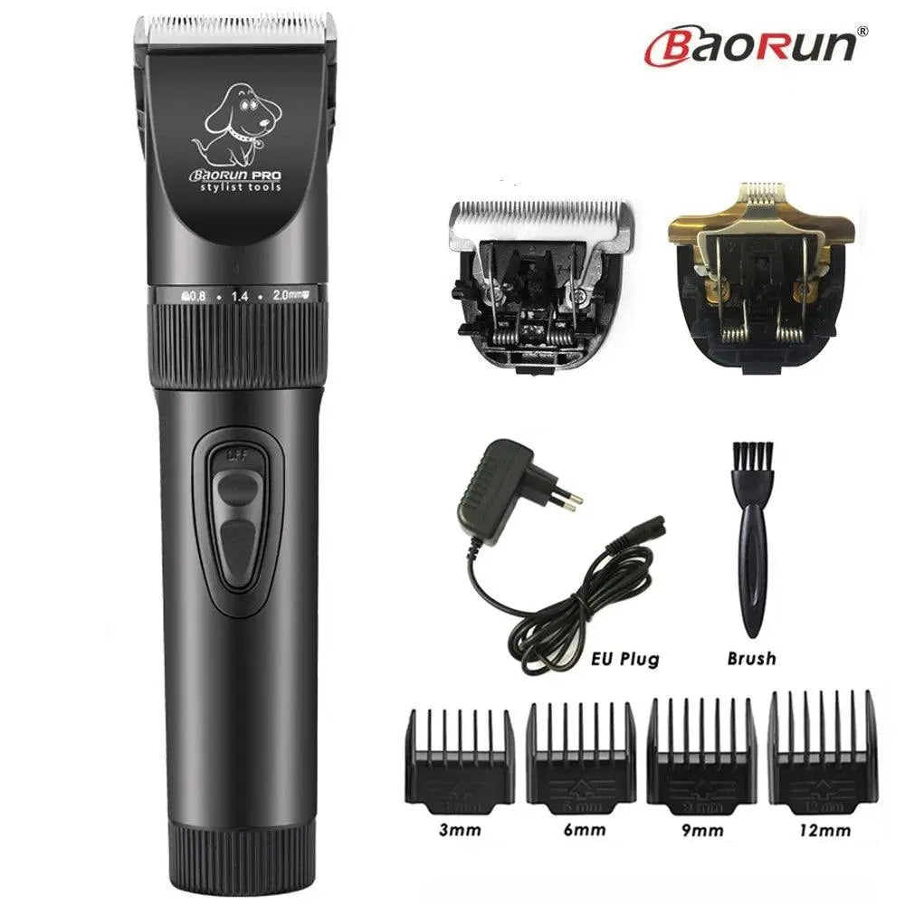 BaoRun P6 Professional Dog Hair Trimmer Rechargeable Pet Cat Grooming Clipper Shaver Low-noise Electric Cutters Haircut Machine - petguardiansupplies