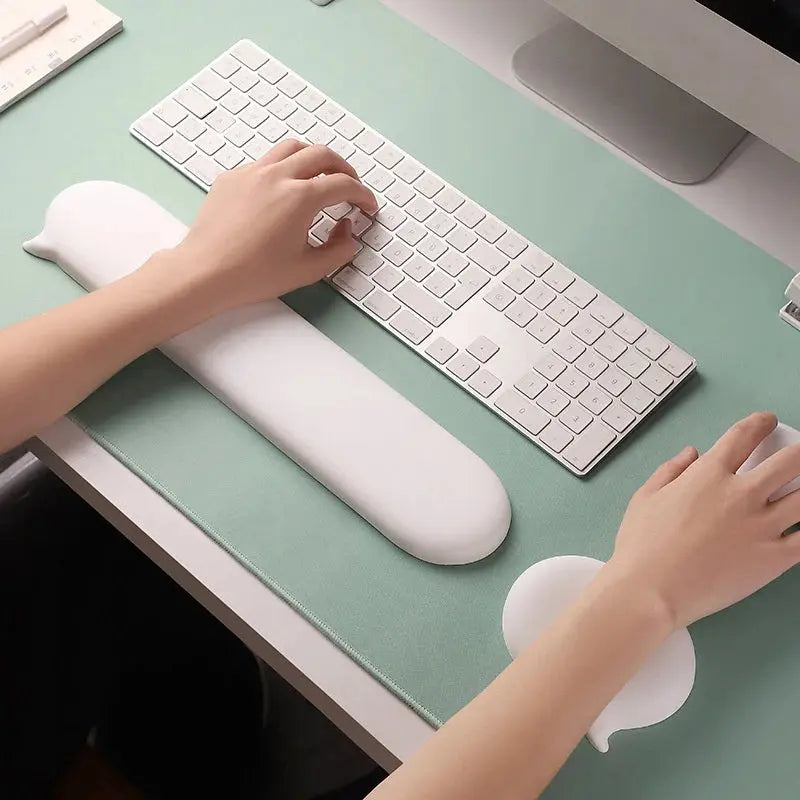 Chat Bubble Silicone Wrist Mouse Pad Keyboard Hand Rest Wrist Rest Palm Rest Wrist Pad Ergonomics White High Value Solid Color - petguardiansupplies