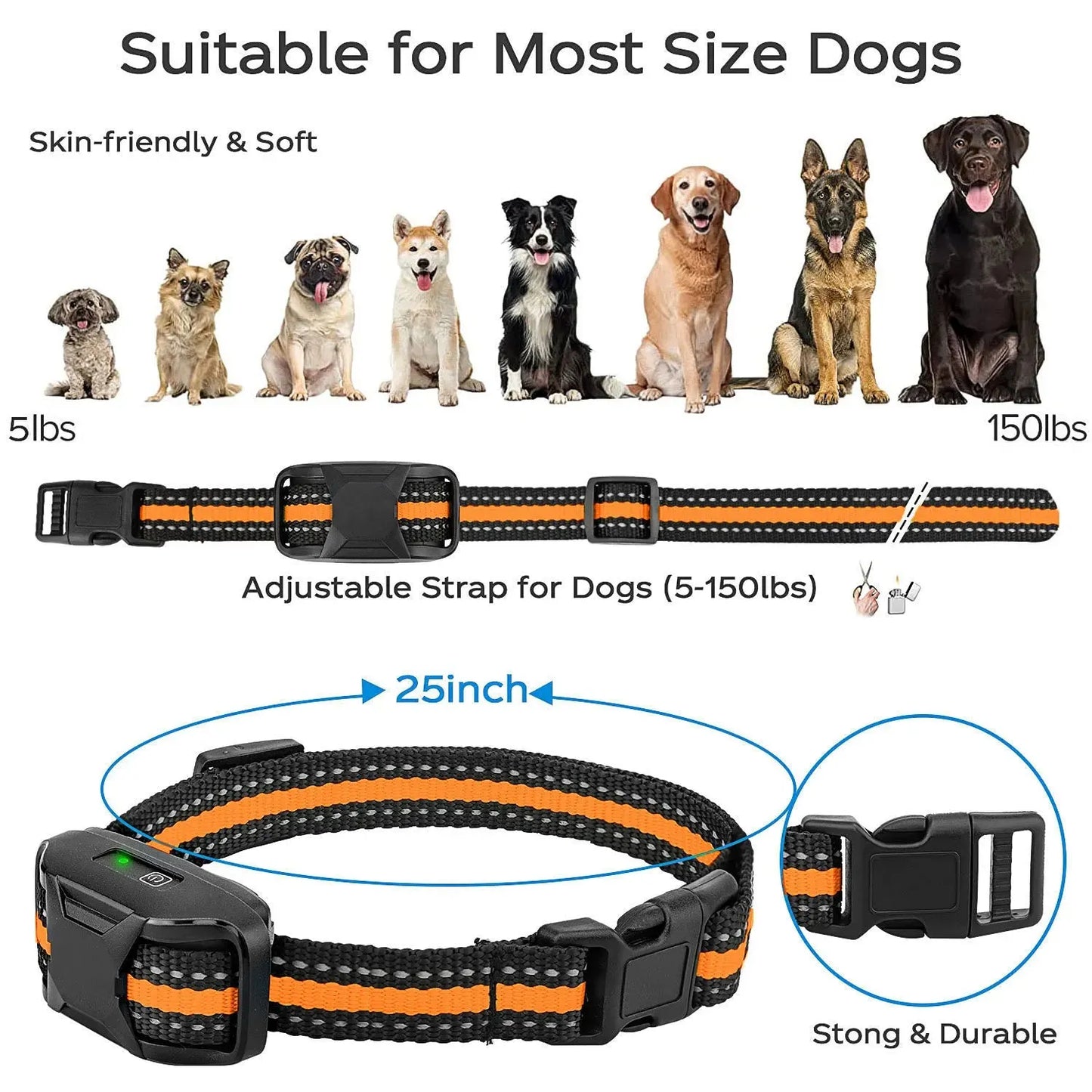 3300Ft Dog Training Collar with Remote Rechargeable Waterproof E Collar Beep Vibration Shock High Quality Pet Training - petguardiansupplies