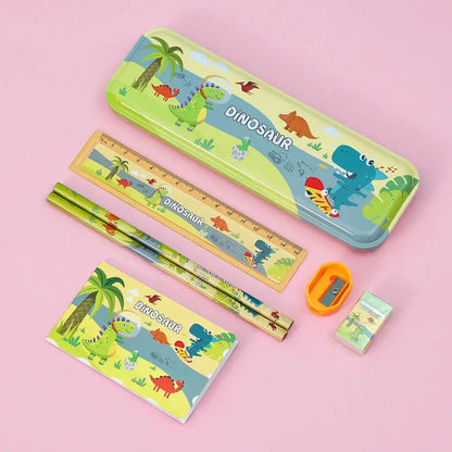 Unicorn Stationery Set Included Pencil Case Sharperner All-in-one Study Tools For School Students School Stationery Organizer - petguardiansupplies