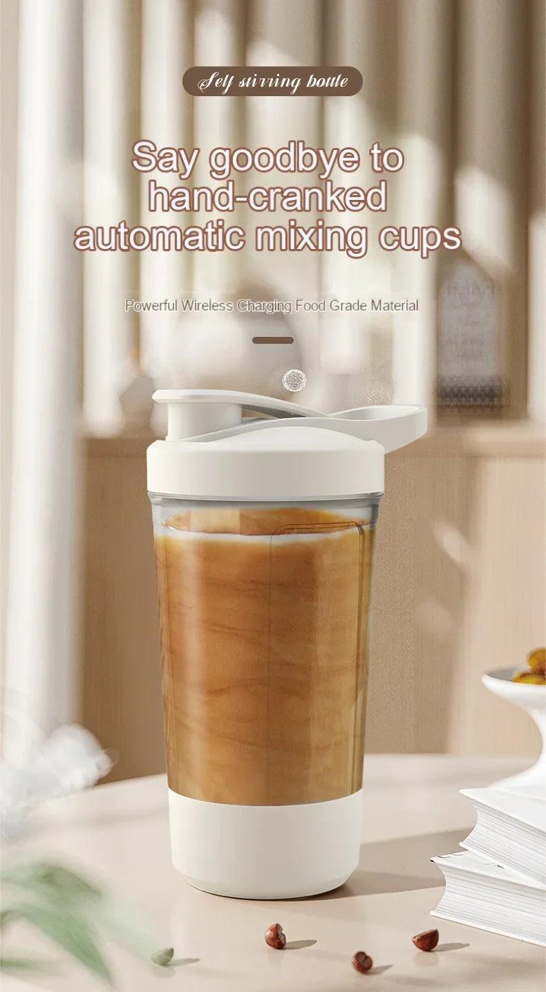 400ML 14oz Electric Protein Powder Mixing Cup Automatic Shaker Mixer Shake Bottle Milk Coffee Blender Kettle fro Gym 1200mAh - petguardiansupplies