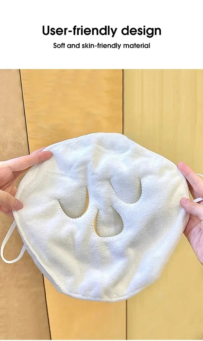 Soft Wet Cotton Face Towel Mask for Deep Cleaning and Beauty Care Non-Electric Ideal for Eye Opening and Pore Cleansing - petguardiansupplies