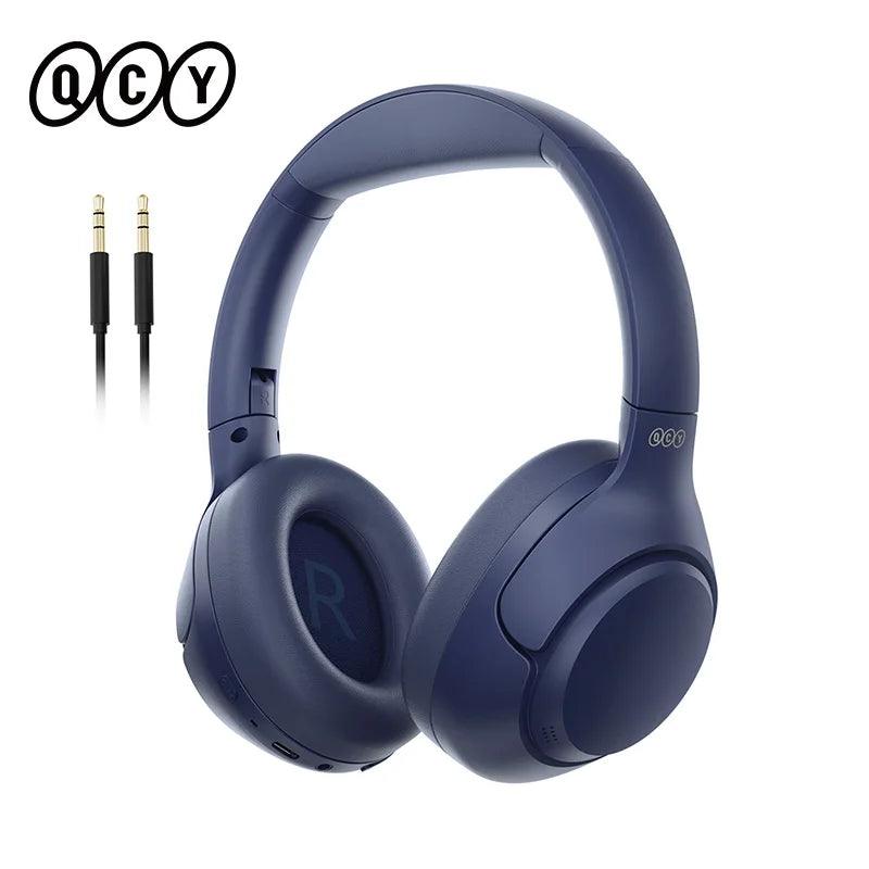 QCY H3 ANC Wireless Headphones Bluetooth 5.4 Hi-Res Audio Over Ear Headset 43dB Hybrid Active Noise Cancellation Earphones 60H - petguardiansupplies