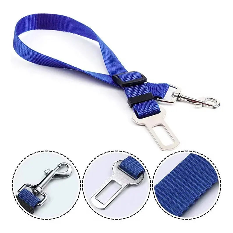 Dog Car Seat Belt Safety Protector Travel Pets Accessories Dog Leash Collar Breakaway Solid Car Harness Pet Car Seat Belts - petguardiansupplies