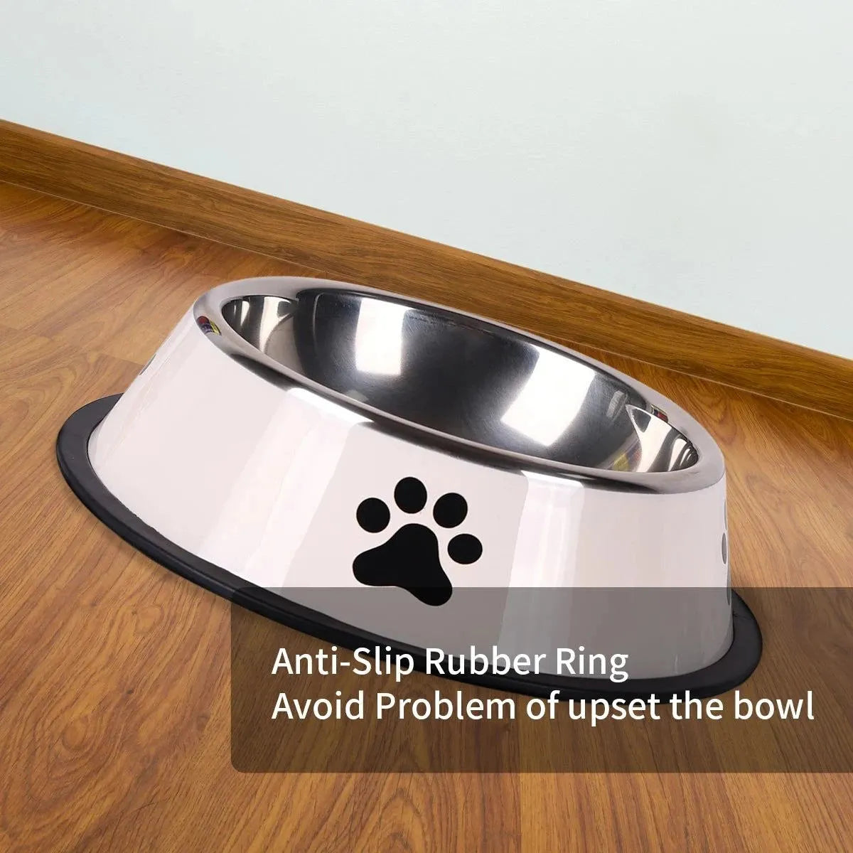 1PC Stainless Steel Pet Bowl Cat Bowl Dog Food Bowl Multi-Specification Anti-fall Food Bowl Food Bowl Feeding Pet Supplies - petguardiansupplies