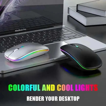 Tablet Phone Computer Bluetooth Wireless Mouse Charging Luminous 2.4G USB Wireless Mouse Portable Mouse - petguardiansupplies