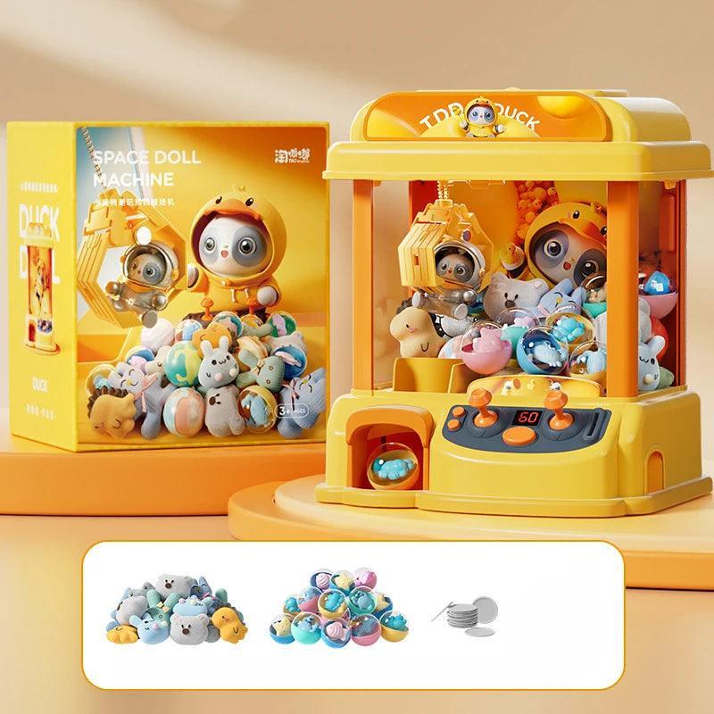 DIY Automatic Doll Machine Kids Coin Operated Play Game Mini Claw Catch Toy Crane Machines Music Doll for Christmas gifts - petguardiansupplies