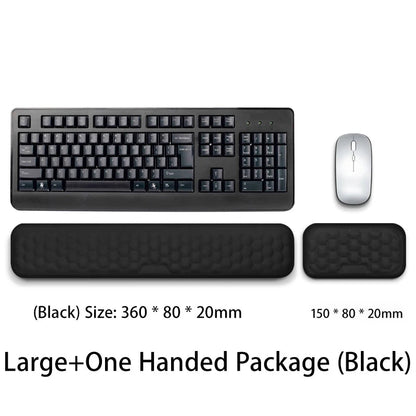 Keyboard mouse wrist rest ergonomic office typing protect relax wrist memory foam mouse pad computer notebook mouse pad - petguardiansupplies