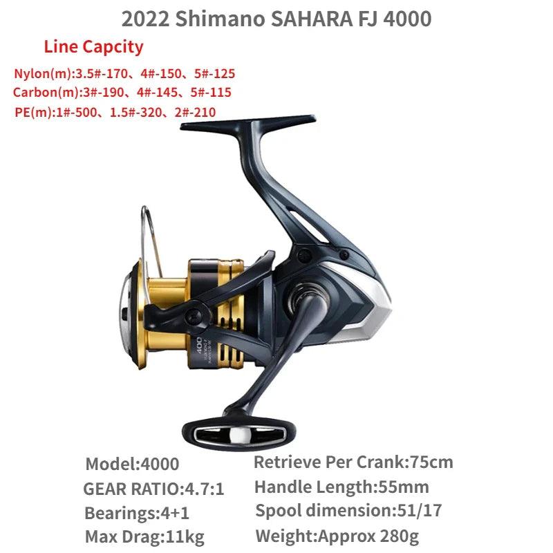 2022 Shimano SAHARA FJ 500 1000 C2000S C2000SHG 2500 2500SHG C3000 C3000DH 4000 4000XG C5000XG Spinning Fishing Saltwater - petguardiansupplies