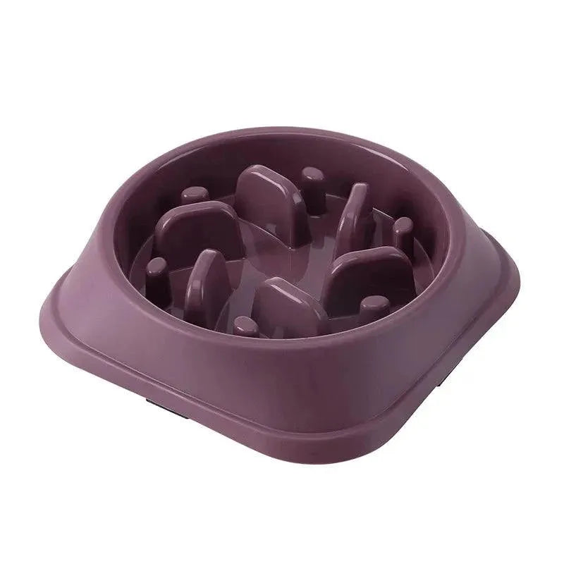 Pet Cat Dog Slow Food Bowl Fat Help Healthy Round Anti-choking Thickened And Non-slip Multiple Colors Shapes - petguardiansupplies