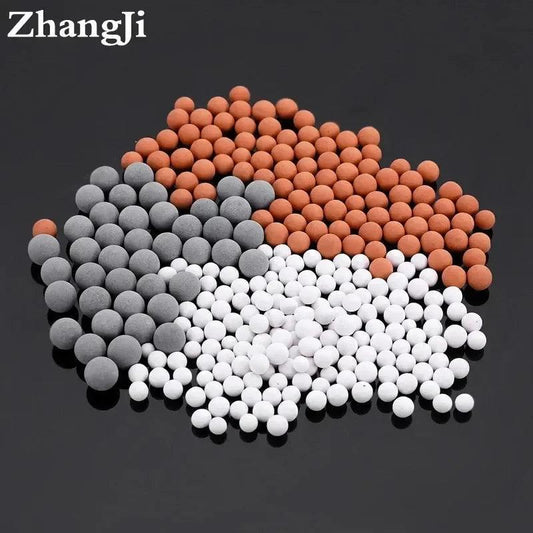 ZhangJi Shower Head Replacement Filter Anion Mineral Beads Stones Balls for Bathroom Purifying Water 3 Kinds Diameter 5-6mm - petguardiansupplies