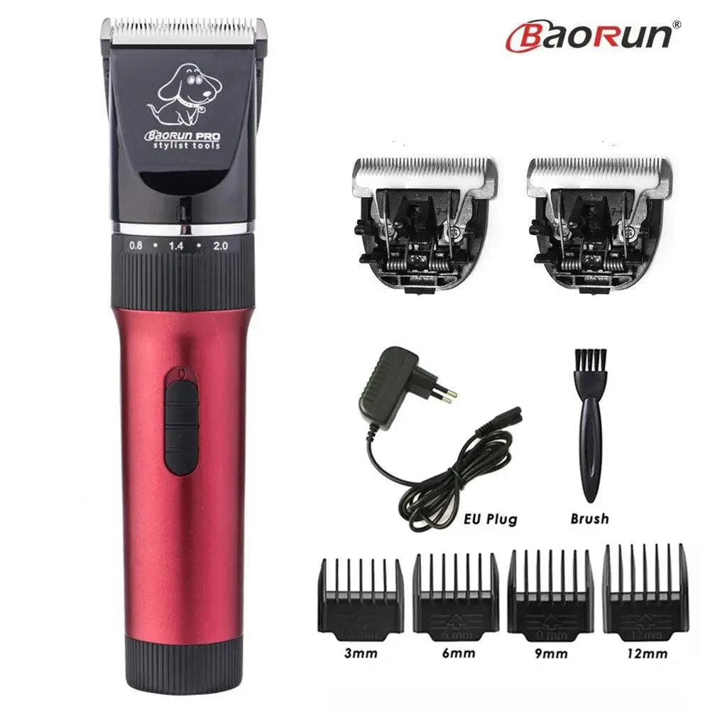 BaoRun P6 Professional Dog Hair Trimmer Rechargeable Pet Cat Grooming Clipper Shaver Low-noise Electric Cutters Haircut Machine - petguardiansupplies