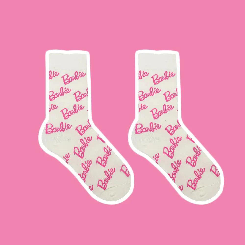 Kawali Anime Barbie Home Floor Socks Pink Fashion Sweet Warm Soft Comfortable Ins Cute Girls Gift Birthday Gift For Girlfriend - petguardiansupplies