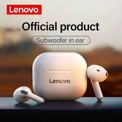 New Lenovo LP40 Earphones TWS Wireless Bluetooth Earbuds Bass Touch Control Stereo Noise Reduction Long Standby Original Choice - petguardiansupplies