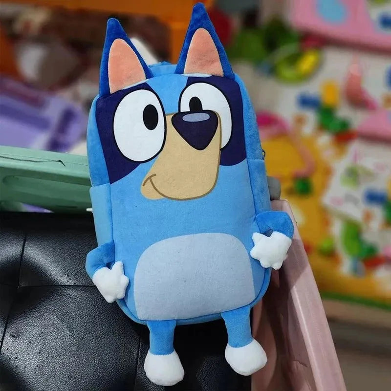 Bluey Family Cosplay Kindergarten Child Cartoon School Bag Bluebin Dog Backpack Kawaii Bluey Orange Dog Children's Backpack Toys - petguardiansupplies